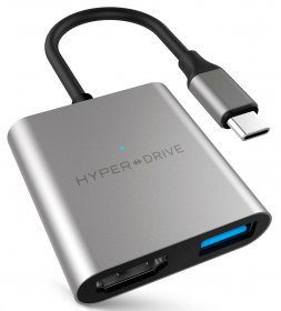 HyperDrive 4K HDMI 3-in-1 USB-C Hub (Spacegrijs)