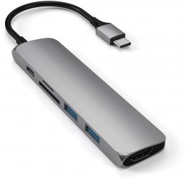 Satechi USB-C Slim Multi-Port Adapter V2 - Spacegrijs