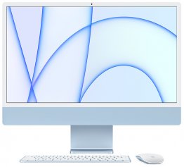 24‑inch iMac  (M1, vier poorten, 2021) - Blauw (Nieuw)