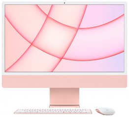 24‑inch iMac  (M1, twee poorten, 2021) - Roze (Nieuw)