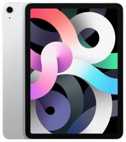 iPad Air (10.9-inch) (4th generation) - 256 GB - (Wi-Fi + Cellular) - Zilver (Nieuw)