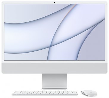 24‑inch iMac  (M1, vier poorten, 2021) - Zilver (Nieuw)